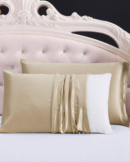 Set de 2 fețe de pernă din mătase 22 Momme OB lençol - Fronha